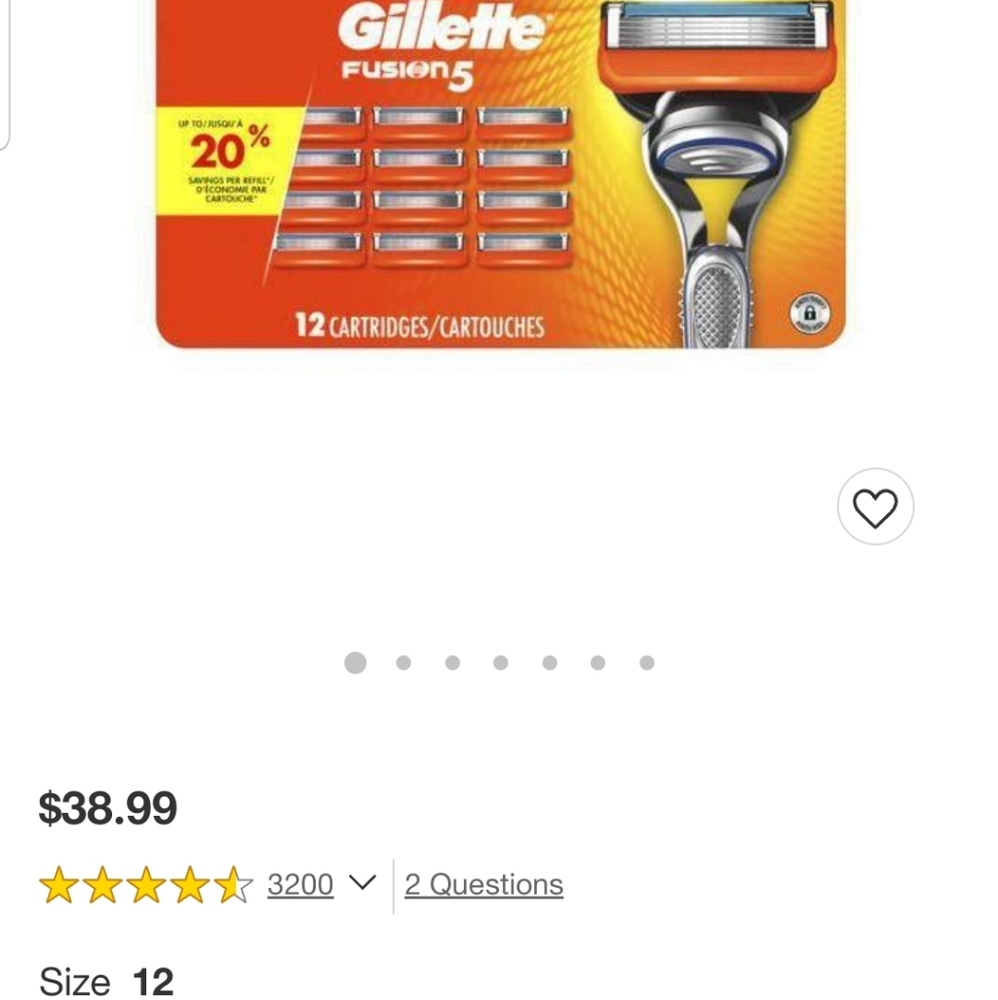 GILLETTE FUSION 5 (2 X 12 Pack) - Picture 2 of 3